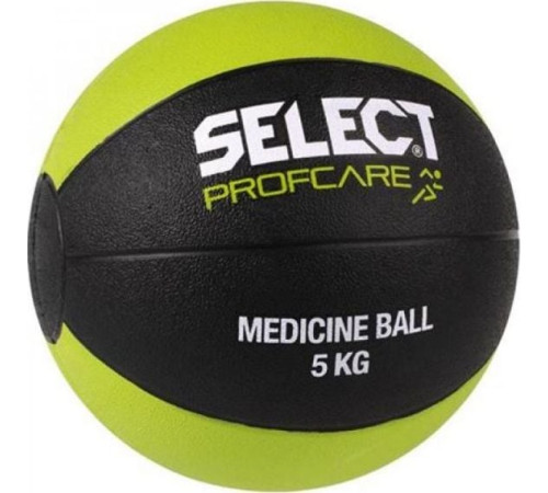 Медичний мяч SELECT MEDICINE BALL чорний/салатовий, 5 кг (15891)