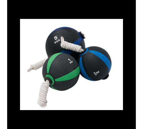 Медичний м'яч з мотузкою 7 кг Bauerfitness ACF-1047 Медичний м'яч з мотузкою 7 кг Bauerfitness ACF-1047
