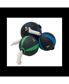 Медичний м'яч з мотузкою 9 кг Bauerfitness ACF-1049