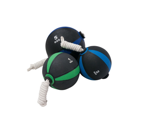 Медичний м'яч з мотузкою Bauerfitness ACF-1049 9 кг