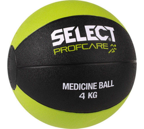 Медичний мяч SELECT MEDICINE BALL чорний/салатовий, 4 кг (15736)