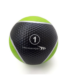 Медичний м'яч YakimaSport 1 кг, чорно-зелений