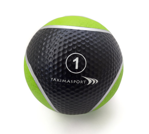 Медичний м'яч YakimaSport 1 кг, чорно-зелений Медичний м'яч YakimaSport 1 кг, чорно-зелений