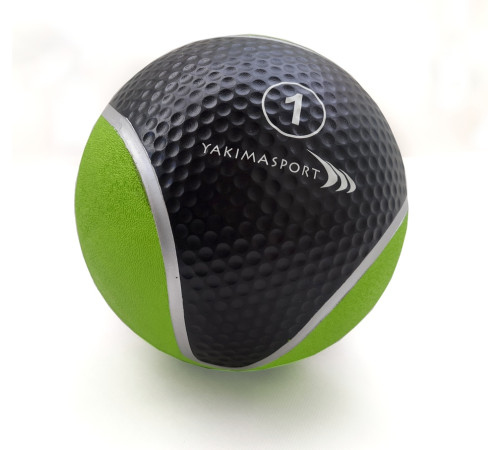 Медичний м'яч YakimaSport 1 кг, чорно-зелений Медичний м'яч YakimaSport 1 кг, чорно-зелений