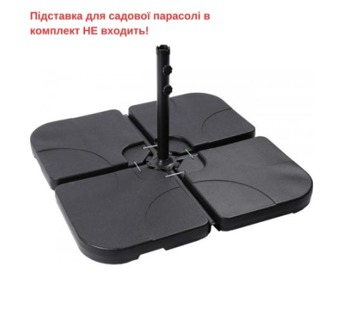 Парасоля садова з LED підсвіткою Bonro B-7012LP 3 м, 8 спиць, сіра Парасоля садова з LED підсвіткою Bonro B-7012LP 3 м, 8 спиць, сіра