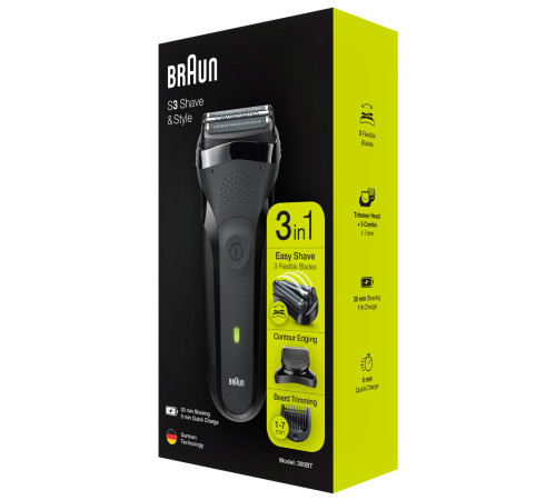 Електробритва BRAUN 300BT Series 3 типу 5408 black/black