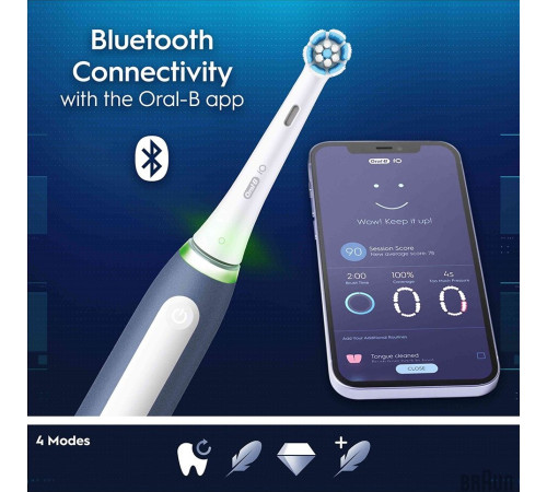 Електрична зубна щітка BRAUN Oral-B iO Series 4 My Way iOG4K.2N6.1DK (10+) Ocean Blue