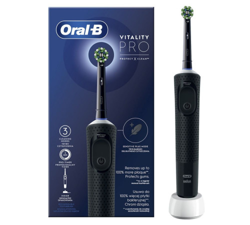 Електрична зубна щітка BRAUN Oral-B Vitality D103.413.3 PRO Protect X Clean Cross Action EB50BRB Black