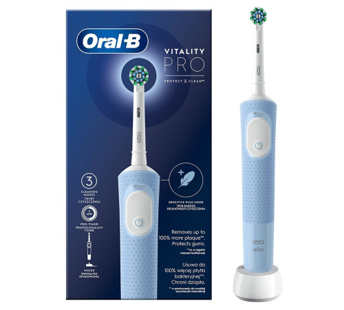 Електрична зубна щітка BRAUN Oral-B Vitality D103.413.3 PRO Protect X Clean Vapor Blue