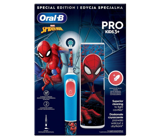 Електрична зубна щітка BRAUN Oral-B D103.413.2KX Spider-Man типу 3708 (3+)