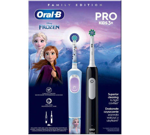 Електрична зубна щітка BRAUN Oral-B D103 Frozen (3+) + Pro 1 D305 (Family Edition)