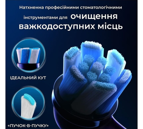 Насадка для електричної зубної щітки BRAUN Oral-B iO RB CBF-8 Ultimate Clean Чорні (8)