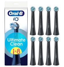 Насадка для електричної зубної щітки BRAUN Oral-B iO RB CBF-8 Ultimate Clean Чорні (8)