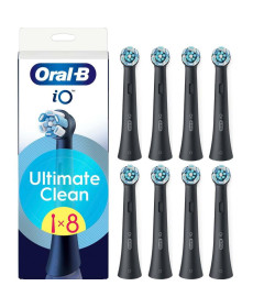 Насадка для електричної зубної щітки BRAUN Oral-B iO RB CBF-8 Ultimate Clean Чорні (8)