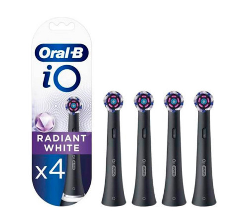 Насадка для електричної зубної щітки BRAUN Oral-B iO RB WB Radiant White Чорні (4)
