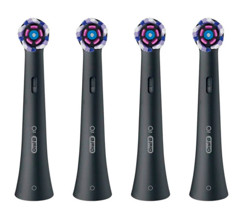 Насадка для електричної зубної щітки BRAUN Oral-B iO RB WB Radiant White Чорні (4)