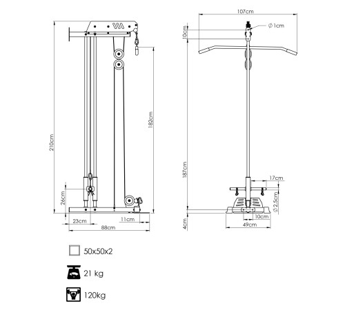 Тяга настінна Marbo Sport MS-W103 2.0