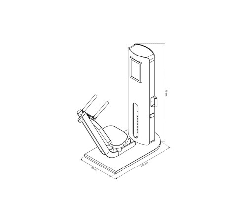NOHRD StudioLine Abdominal machine Oak with monitor