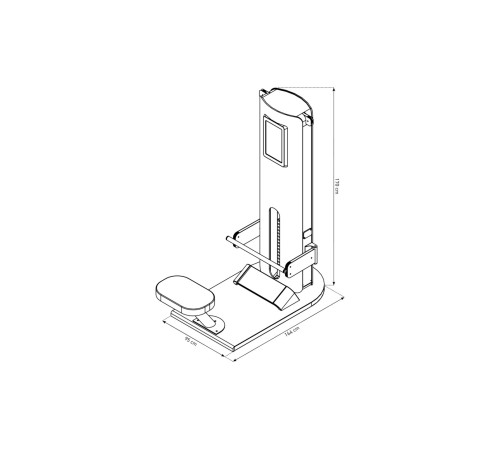 NOHRD StudioLine Back Extension machine Oak with monitor
