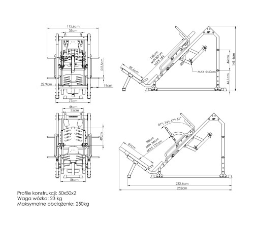 Хак-присідання MS-U106 - Marbo Sport Хак-присідання MS-U106 - Marbo Sport