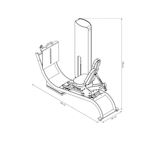 Тренажер для жиму ногами NOHRD StudioLine Leg Press Oak SL-NH-50.261, дуб