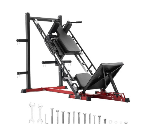 Жим ногами VEVOR HM1904, чорно-червоний