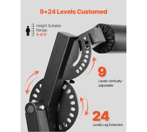 Жим ногами VEVOR UB2903A, чорно-червоний