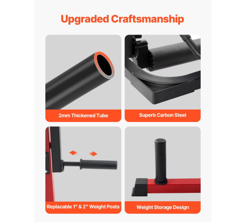 Жим ногами VEVOR UB2914, чорно-червоний