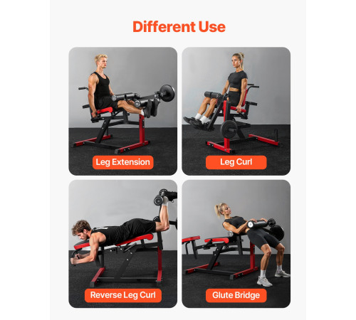 Жим ногами VEVOR UB2914, чорно-червоний