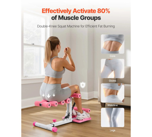 Тренажер для присідання VEVOR, рожевий