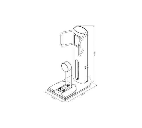 NOHRD StudioLine Hamstring Curl machine Oak with monitor