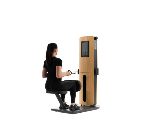 NOHRD StudioLine Seated Row machine Oak with monitor