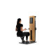 NOHRD StudioLine Seated Row machine Oak with monitor