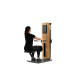 NOHRD StudioLine Seated Row machine Oak with monitor