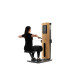 NOHRD StudioLine Seated Row machine Oak with monitor