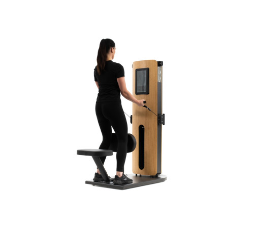 NOHRD StudioLine Seated Row machine Oak with monitor