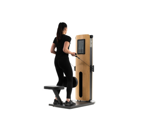 NOHRD StudioLine Seated Row machine Oak with monitor