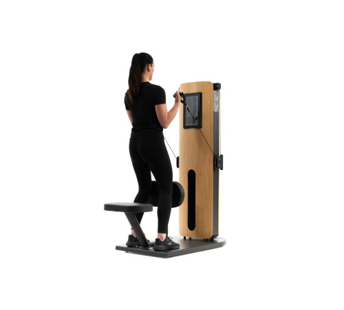 NOHRD StudioLine Seated Row machine Oak with monitor