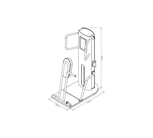NOHRD StudioLine Chest Press machine Oak with monitor