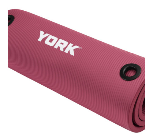 Килимок для фітнесу York Fitness NBR 1 см рожевий