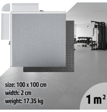 Захисний килимок inSPORTline Luxteko Waffle 100 x 100 x 2 см мармур