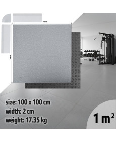 Захисний килимок inSPORTline Luxteko Waffle 100 x 100 x 2 см мармур