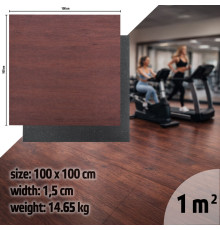 Захисний килимок inSPORTline Luxteko Flat 100 x 100 x 1,5 см, дерево