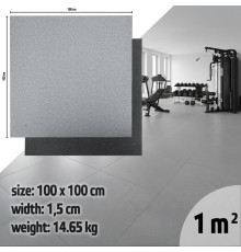 Захисний килимок inSPORTline Luxteko Flat 100 x 100 x 1,5 см, мармур