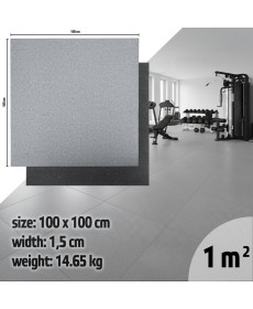 Захисний килимок inSPORTline Luxteko Flat 100 x 100 x 1,5 см, мармур