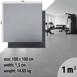 Захисний килимок inSPORTline Luxteko Flat 100 x 100 x 1,5 см, мармур
