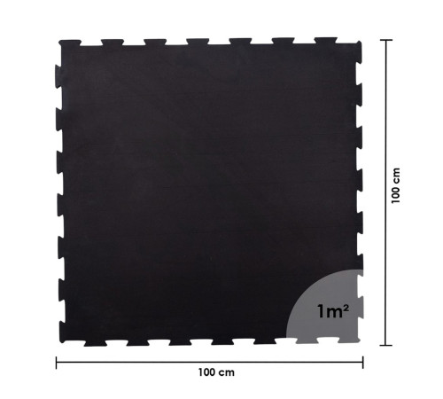 Килимок-пазл inSPORTline Puzleto 100 x 100 x 1,5 см чорний
