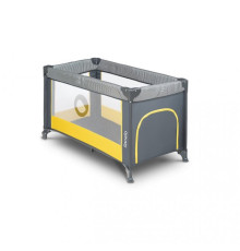 Ліжечко-манеж Lionelo Stefi Yellow Lemon 64 х 124 х 73 см - сіро-жовтий