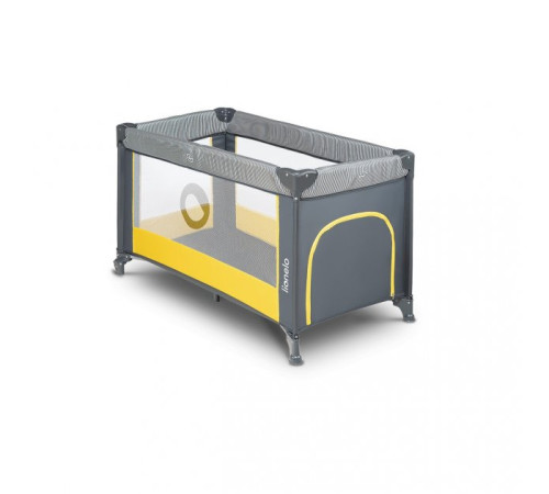 Ліжечко-манеж Lionelo Stefi Yellow Lemon 64 х 124 х 73 см - сіро-жовтий Ліжечко-манеж Lionelo Stefi Yellow Lemon 64 х 124 х 73 см - сіро-жовтий