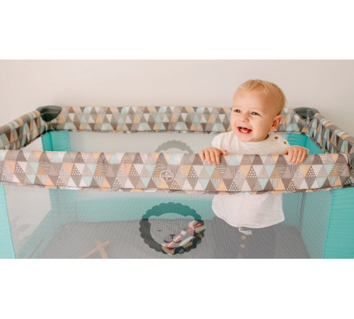 Ліжечко-манеж Lionelo Stefi Yellow Lemon 64 х 124 х 73 см - сіро-жовтий Ліжечко-манеж Lionelo Stefi Yellow Lemon 64 х 124 х 73 см - сіро-жовтий